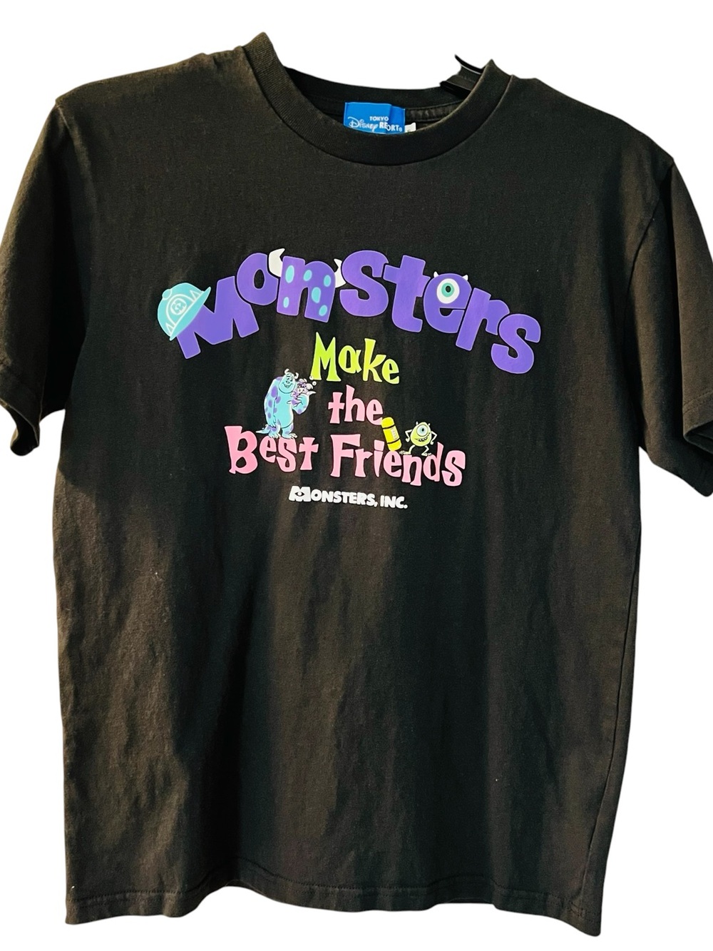 Tokyo Disney Resort Monsters Inc T-Shirt Black Adult Size Small Mike & Sully